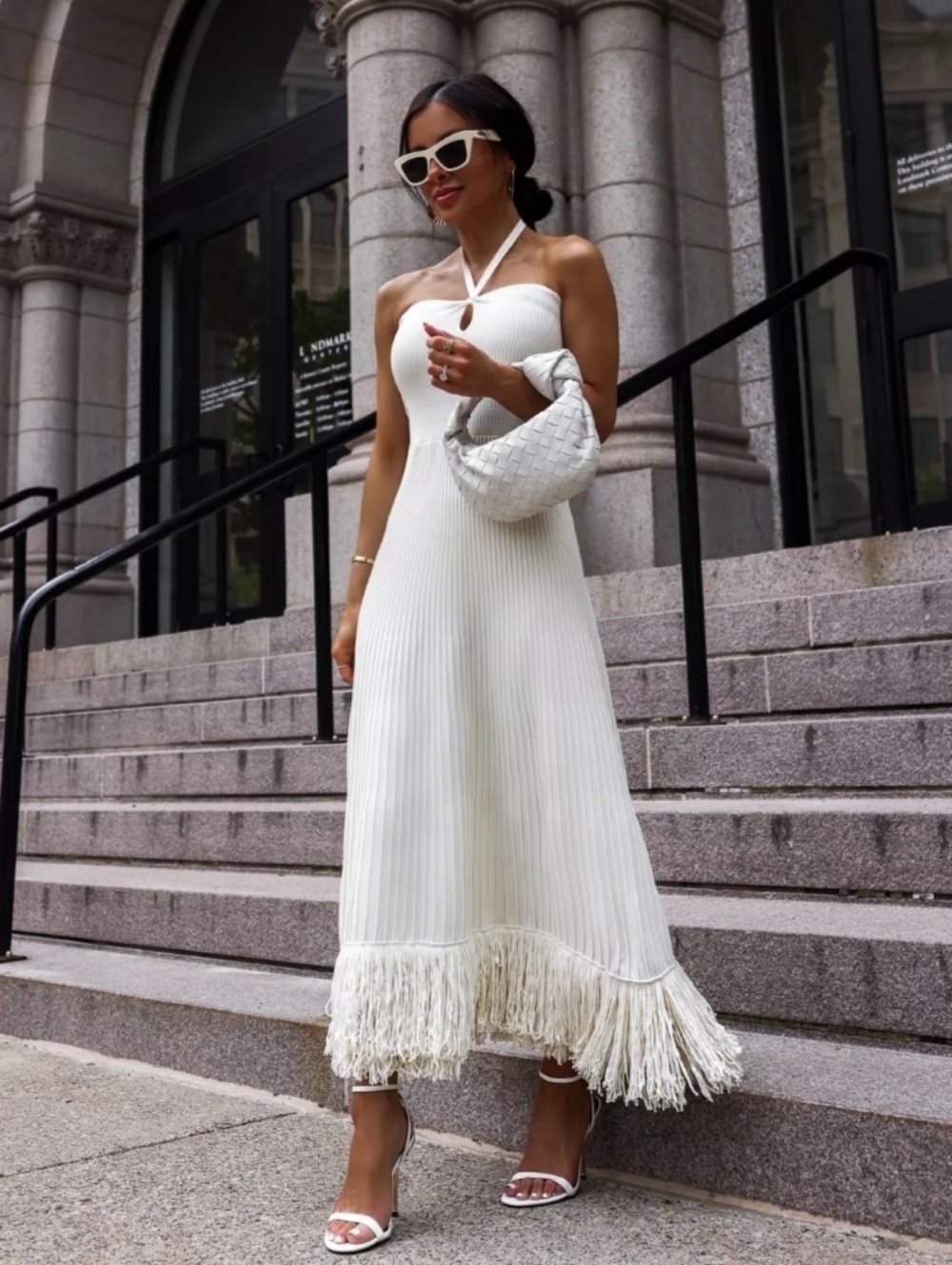 Express Ribbed Fringe  Midi Dress Size XS